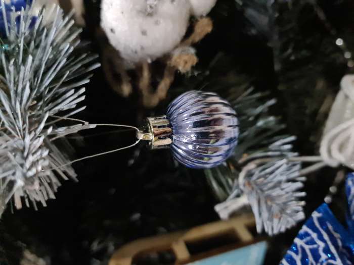 Фотография покупателя товара Ёлочные игрушки «Лагуна ассорти», шары новогодние, d=3 см, набор 36 шт., синий - Фото 3