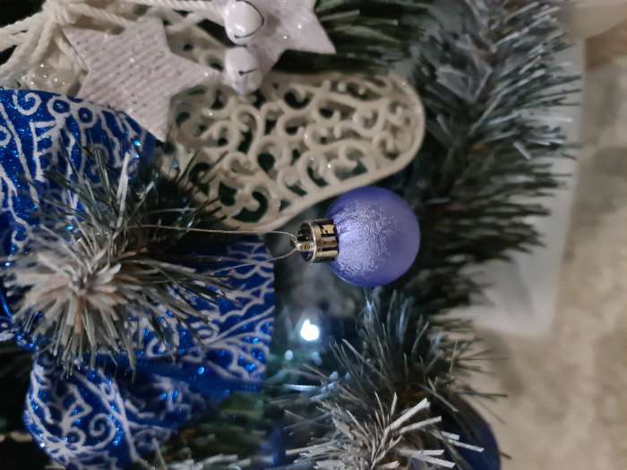 Фотография покупателя товара Ёлочные игрушки «Лагуна ассорти», шары новогодние, d=3 см, набор 36 шт., синий - Фото 4