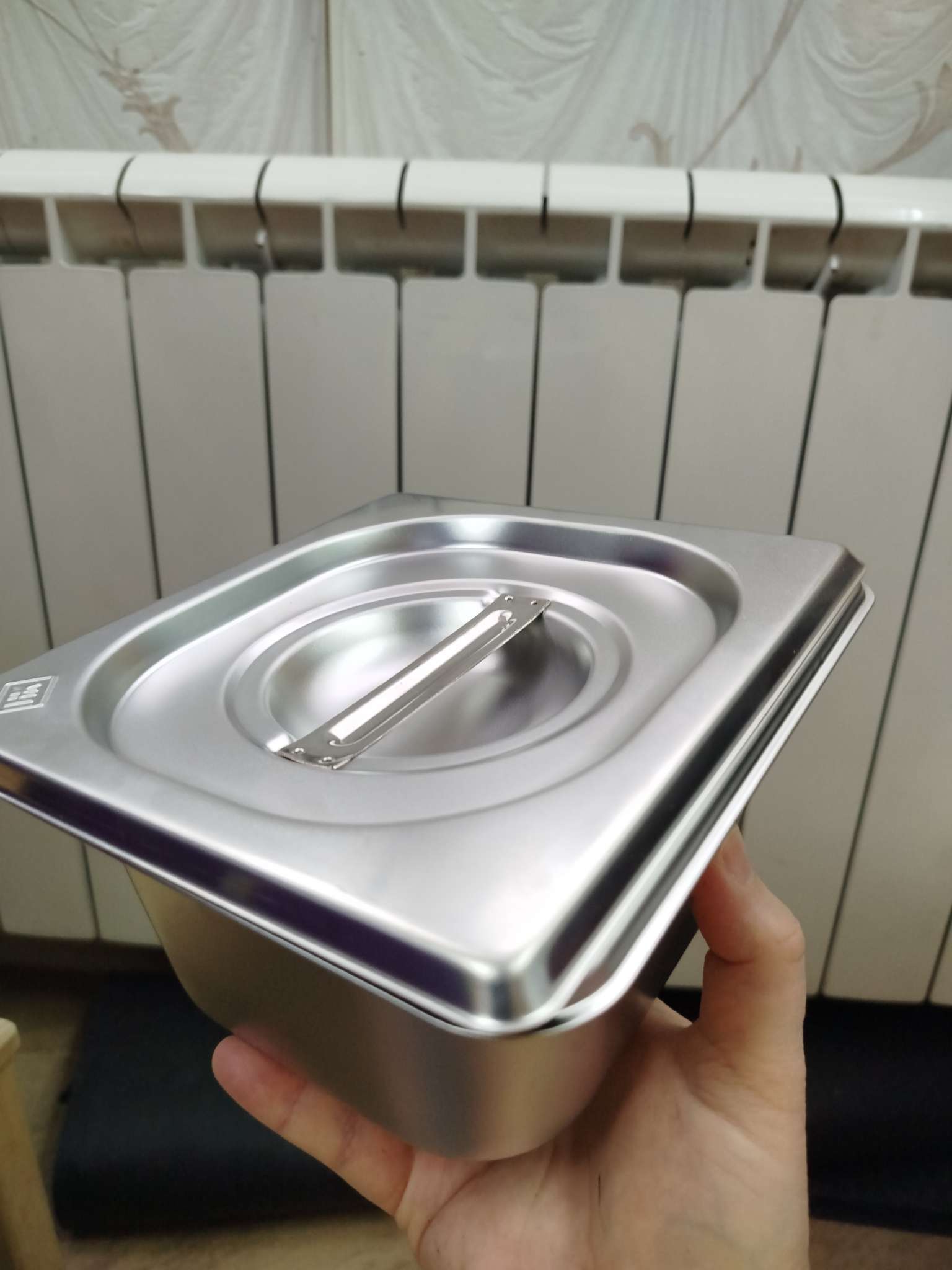 Фотография покупателя товара Гастроемкость GN 1/6 Hanna Knövell, 100 мм, 17.6×16.2×10 см, толщина 0.6 мм, нержавеющая сталь - Фото 5