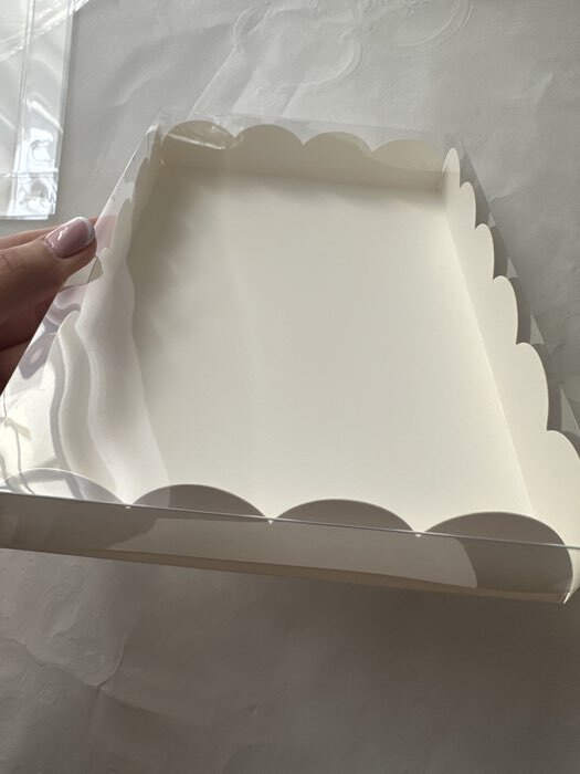 Фотография покупателя товара Коробка для печенья, белая, 10.5×20×3 см - Фото 3