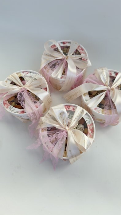 Фотография покупателя товара Коробка для макарун, кондитерская упаковка тубус с окном, «Розовые цветы» 12×12×5 см - Фото 1