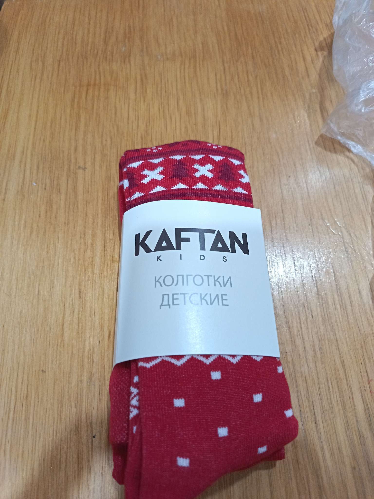 Фотография покупателя товара Колготки детские KAFTAN New Year 92-98 см, красный - Фото 1