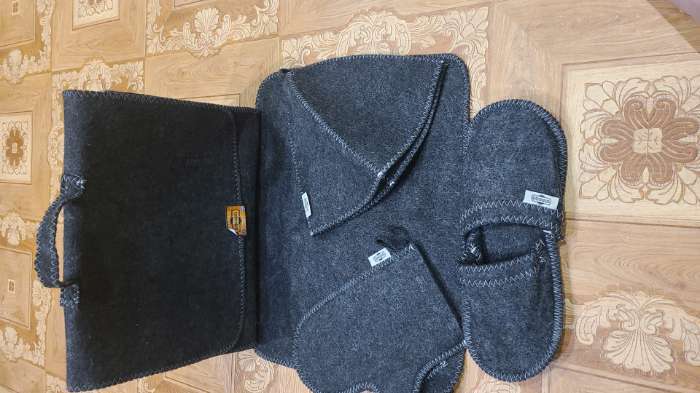 Фотография покупателя товара Набор банный "Мужской" портфель 5 предметов, серый