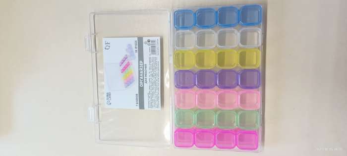 Фотография покупателя товара Органайзер для хранения мелочей QF, 28 ячеек, 17.5×10.5×2.5 см, разноцветный - Фото 8