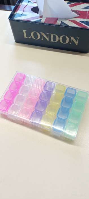 Фотография покупателя товара Органайзер для хранения мелочей QF, 28 ячеек, 17.5×10.5×2.5 см, разноцветный - Фото 7