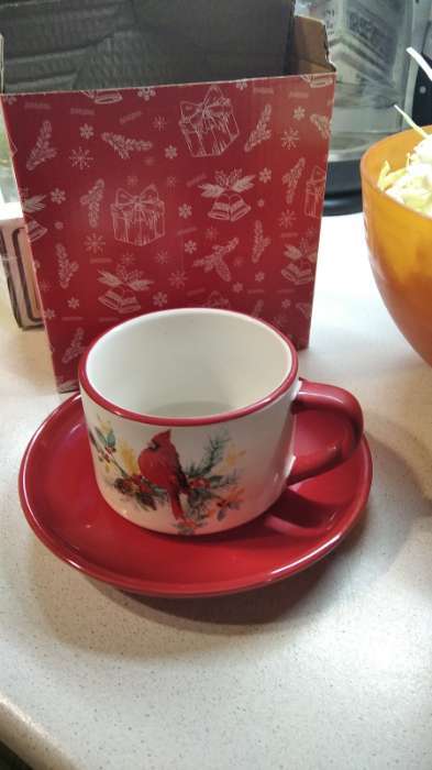 Фотография покупателя товара Чайная пара Доляна «Снеговик», 2 предмета: чашка 210 мл, блюдце d=15 см - Фото 17