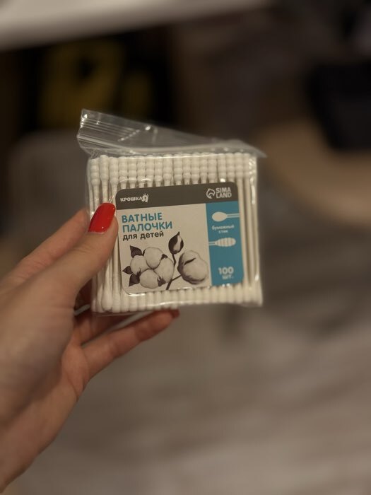 Фотография покупателя товара Ватные палочки, пакет 100 шт., наконечник - спираль, классика, хлопок/бумага(стик) - Фото 1