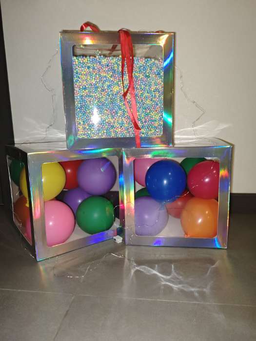 Фотография покупателя товара Коробка для шаров Love, 4 шт., 30×30×30 см - Фото 2