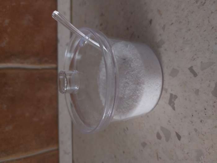 Фотография покупателя товара Ёмкость для специй с ложкой Доляна, 400 мл, 10.5×10 см, пластик, прозрачная - Фото 1