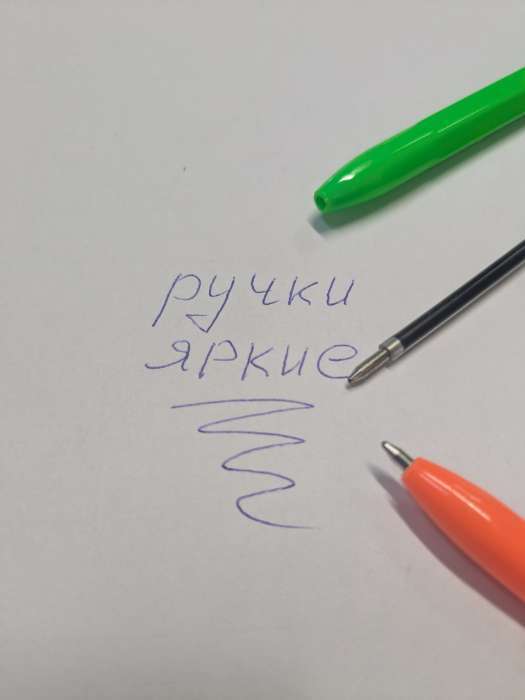 Фотография покупателя товара Набор ручек шариковых 4 штуки, стержень 0.7 мм синий, корпус НЕОН - Фото 2