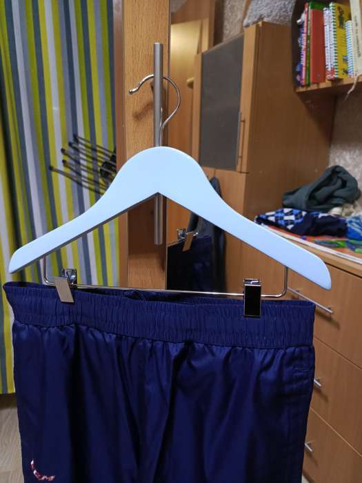 Фотография покупателя товара Плечики - вешалки для одежды LaDо́m, 3 шт., детские, с зажимами, 31.5×21.5 см, голубые - Фото 2