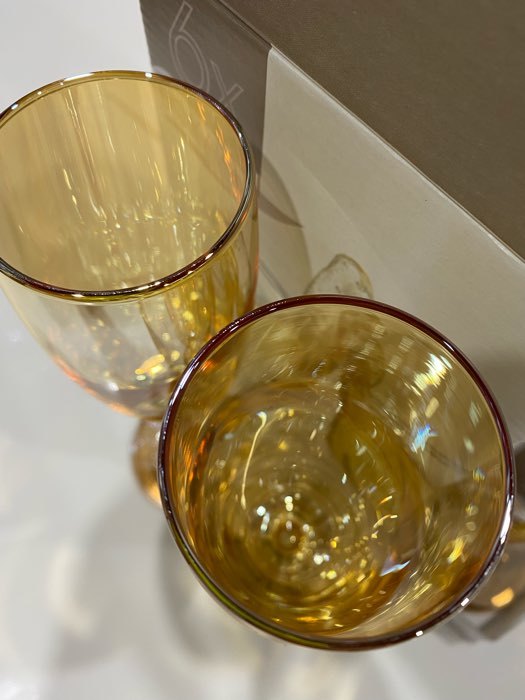 Фотография покупателя товара Набор бокалов «Медовый», 170 мл, 6 шт., цвет золотой - Фото 1