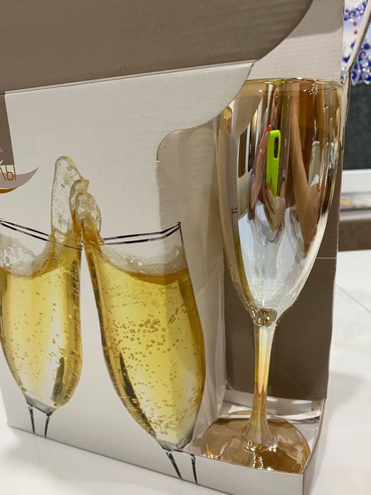 Фотография покупателя товара Набор бокалов «Медовый», 170 мл, 6 шт., цвет золотой - Фото 3