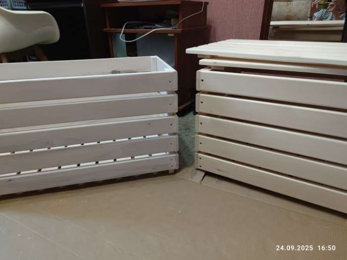 Фотография покупателя товара Скамейка с ящиком для бани и сауны, 80×40×45 см, липа, «Добропаровъ» - Фото 1