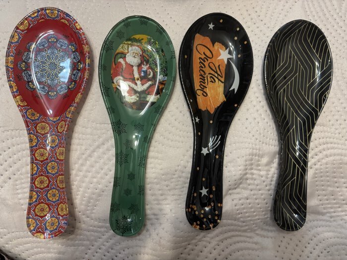 Фотография покупателя товара Подставка под ложку Доляна «Анха», 21.5×7.7 см, стекло, голубая - Фото 1