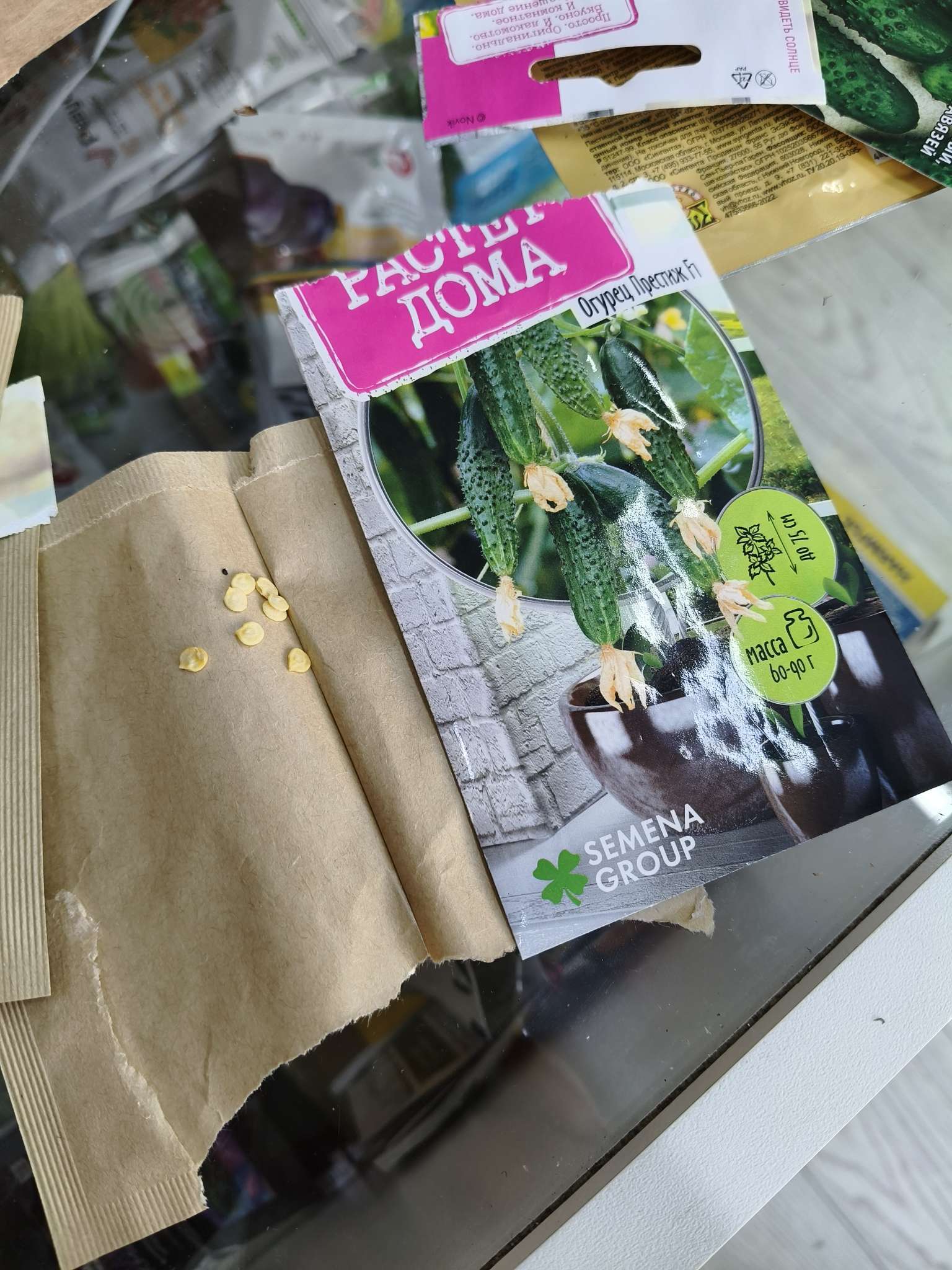 Фотография покупателя товара Семена "Растёт дома!" Огурец Престиж, F1  5 шт. - Фото 2