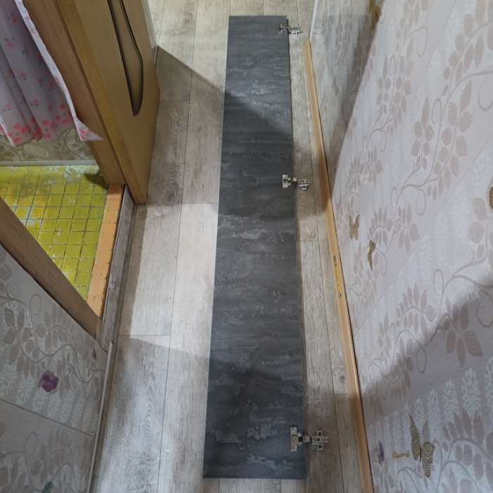 Фотография покупателя товара Шкаф прямой трёхстворчатый «МСП», с зеркалом, 1201×500×2094 мм, цвет дуб золотой/камень - Фото 5