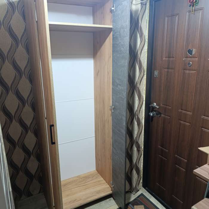 Фотография покупателя товара Шкаф прямой трёхстворчатый «МСП», с зеркалом, 1201×500×2094 мм, цвет дуб золотой/камень - Фото 7