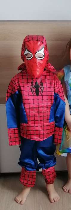 Фотография покупателя товара Карнавальный костюм «Человек-паук», текстиль, размер 32, рост 122 см - Фото 3