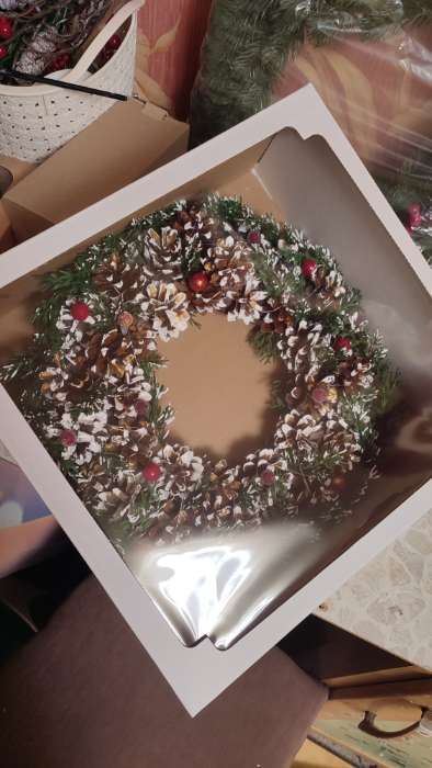 Фотография покупателя товара Коробка самосборная, с окном, бурая, 30×30×12 см - Фото 1