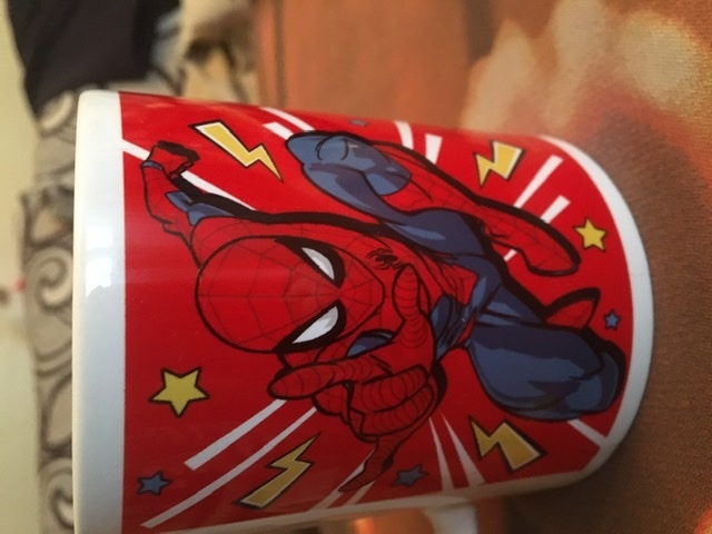 Фотография покупателя товара Кружка сублимация, красный, 350 мл "Мой герой", Человек-паук - Фото 2