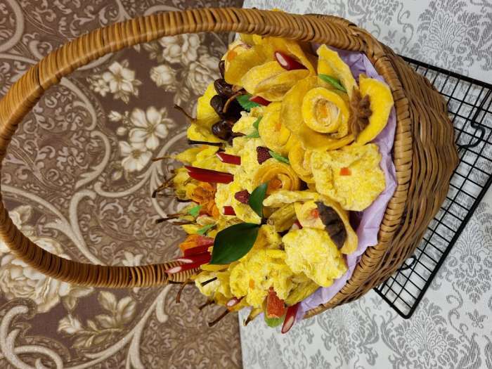 Фотография покупателя товара Корзина плетёная, 29×24×11/34 см, лоза, кукуруза - Фото 3