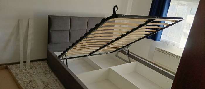 Фотография покупателя товара Кровать двуспальная «Линда КР – 16», 1732×1100×2100 мм, с ортопедическим основанием, с подъёмным механизмом, цвет графит - Фото 2