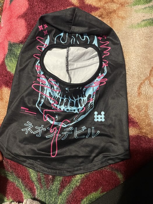 Фотография покупателя товара Маска-балаклава Demon, размер универсальный, чёрная - Фото 1