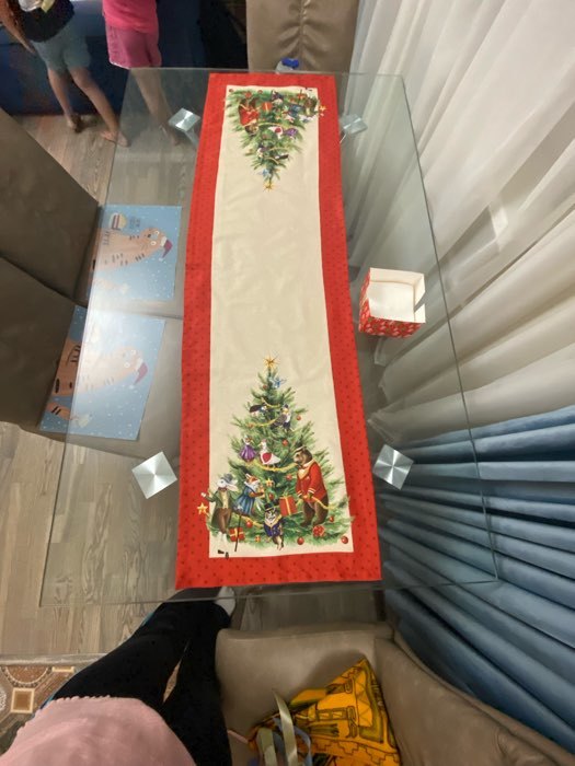 Фотография покупателя товара Дорожка на стол Этель Noble Christmas 40х147 +/- 5 см, 100% хл, саржа 190 гр/м2