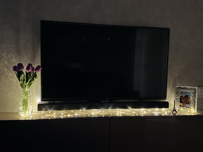 Фотография покупателя товара Гирлянда «Мишура» 5 м роса, IP20, серебристая нить, 100 LED, 2 режима, батарейки AAх3 (нет в комплекте), свечение тёплое белое - Фото 1