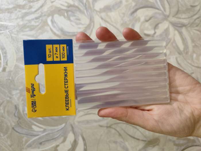 Фотография покупателя товара Клеевые стержни ТУНДРА, 7×100 мм, 10 шт. - Фото 1