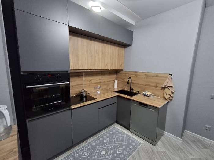 Фотография покупателя товара Кухонный гарнитур в потолок «Виктория», 3000 мм, цвет графит - Фото 41