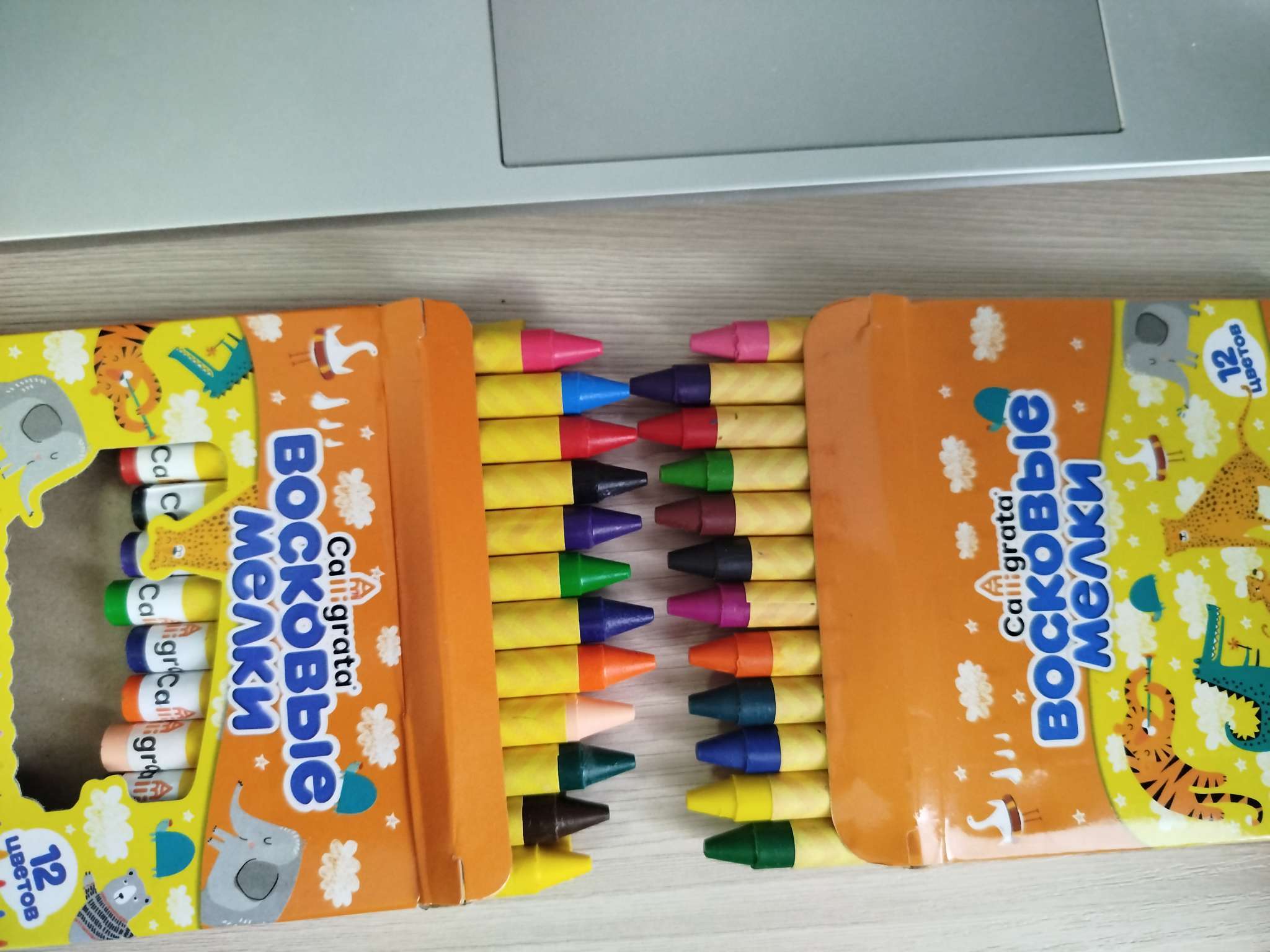 Фотография покупателя товара Мелки восковые Calligrata, цветные, 12 цветов, 93×8 мм - Фото 69