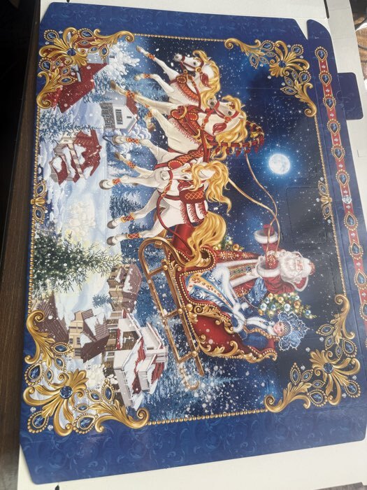 Фотография покупателя товара Подарочная новогодняя коробка «Мерцающий», Адвент календарь с заданиями, 47.7×3.9×32 см - Фото 22