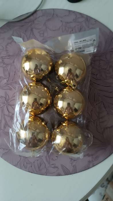 Фотография покупателя товара Ёлочные игрушки «Винтажный глянец», шары новогодние, d=6 см, набор 6 шт., синий - Фото 1