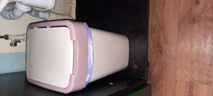 Фотография покупателя товара Ведро для мусора «Евро», 18 л, цвет молочно-розовый - Фото 1