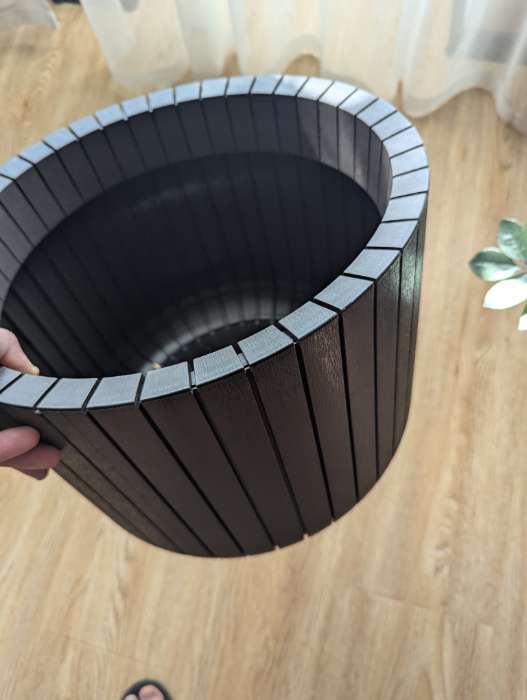 Фотография покупателя товара Кашпо для цветов «Шато», 8 л, цвет коричневый ротанг - Фото 6