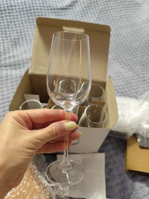 Фотография покупателя товара Бокалы для шампанского «Пион», 150 мл, набор 6 шт., стекло, прозрачные - Фото 3