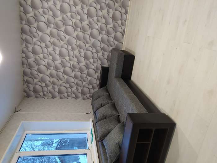 Фотография покупателя товара Угловой диван «Дубай», еврокнижка, правый угол, цвет серая рогожка / чёрная экокожа - Фото 7