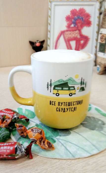 Фотография покупателя товара Кружка керамическая «Расцветай», 400 мл, ручная работа - Фото 1