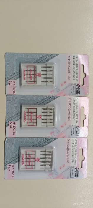 Фотография покупателя товара Иглы для бытовых швейных машин, универсальные, №90/14, 5 шт. - Фото 2