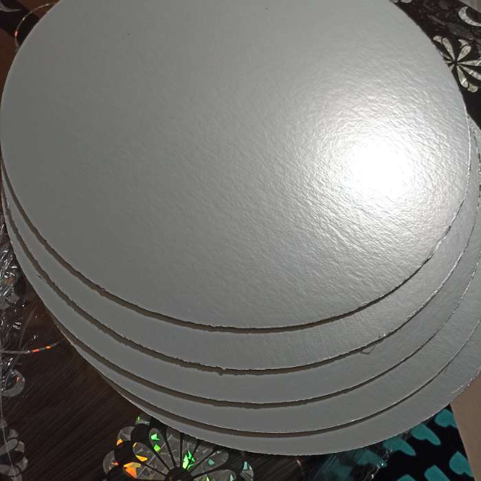 Фотография покупателя товара Подложка для торта усиленная, 30 см, чёрный - белый, 3.2 мм - Фото 5