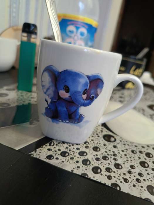 Фотография покупателя товара Кружка Дулевский фарфор «Мишутка», 210 мл, белая - Фото 1