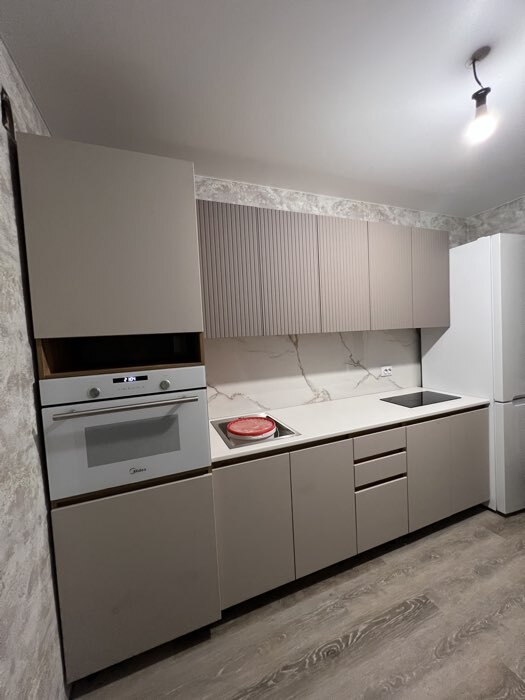 Фотография покупателя товара Кухонный гарнитур прямой «Ника», с столешницей, 2000 мм, цвет коричневый софт МДФ/бежевый софт МДФ - Фото 4