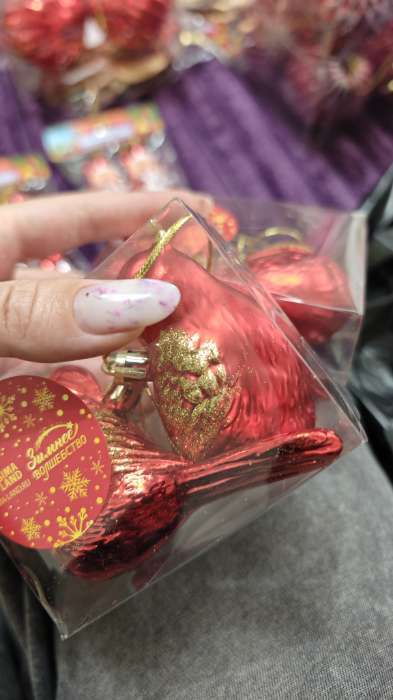 Фотография покупателя товара Ёлочные игрушки 2 шт. «Зимнее волшебство. Пташка» пластик, 7×10 см, золото - Фото 14