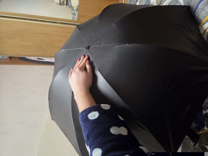 Фотография покупателя товара Зонт механический, рисунок внутри, эпонж, 4 сложения, 8 спиц, R=48/55 см, d=96 см, МИКС - Фото 4