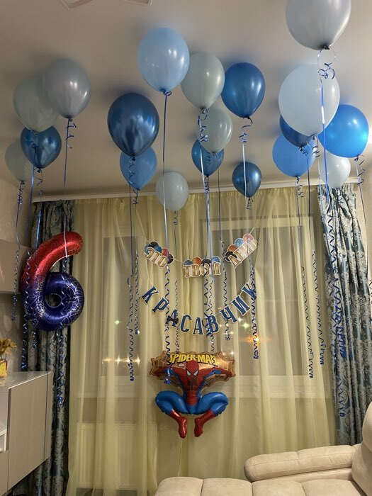 Фотография покупателя товара Шар воздушный фольгированный 33" «Человек Паук» - Фото 3