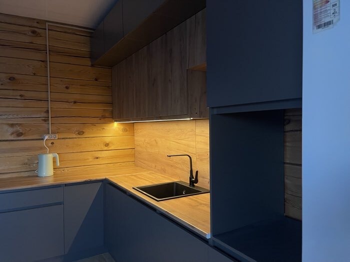 Фотография покупателя товара Кухонный гарнитур в потолок «Виктория», 3000 мм, цвет графит - Фото 40