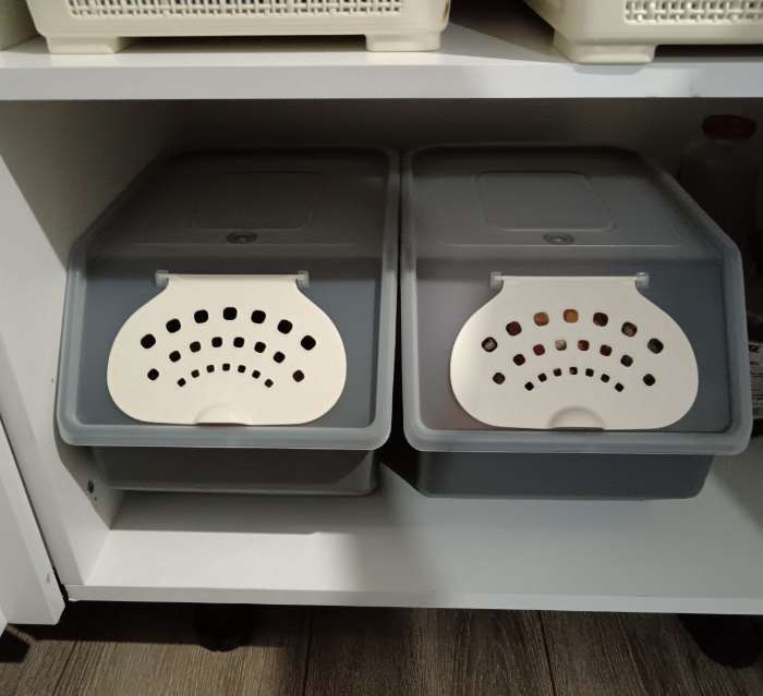 Фотография покупателя товара Контейнер для овощей, 7.6 л, 32.3×22×14.8 см, цвет серый - Фото 2