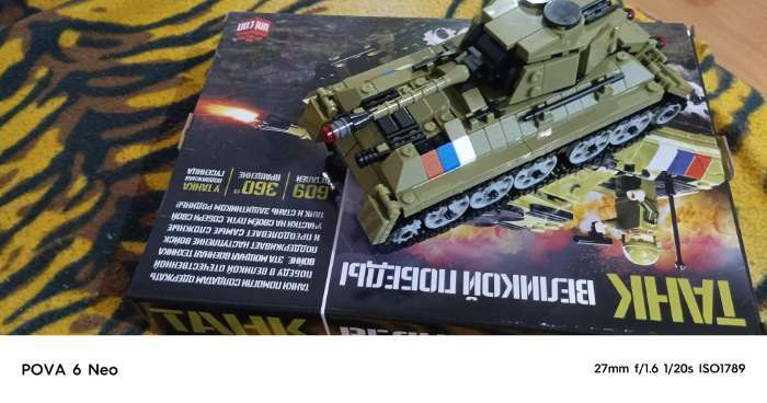 Фотография покупателя товара Конструктор «Танк Великой Победы», подвижные элементы, 463 детали - Фото 3